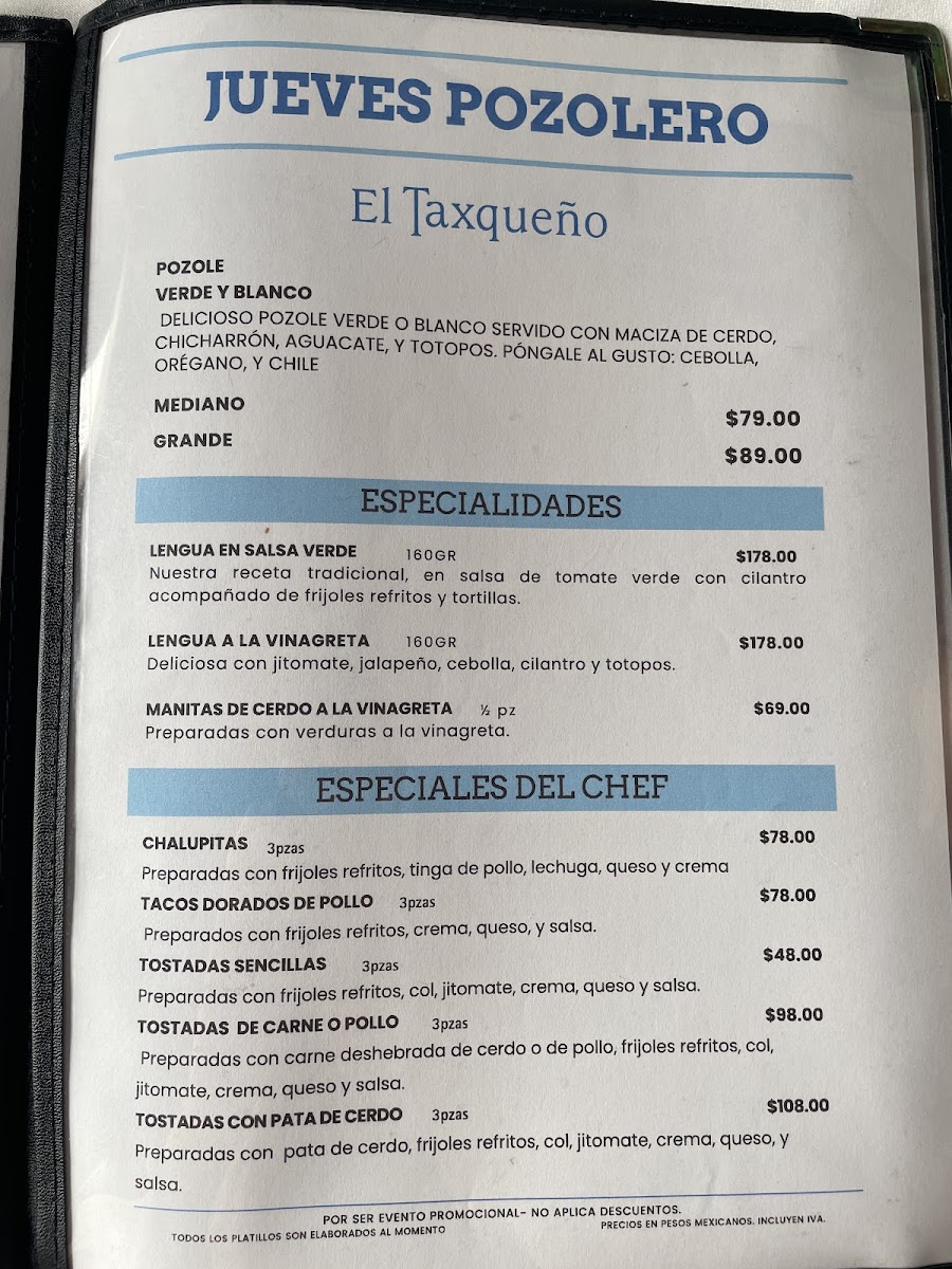El Taxqueño Menu - Image 4